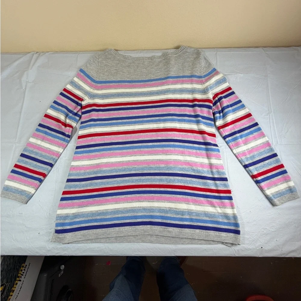 Talbots Multicolor Striped Crew Neck Sweater‎